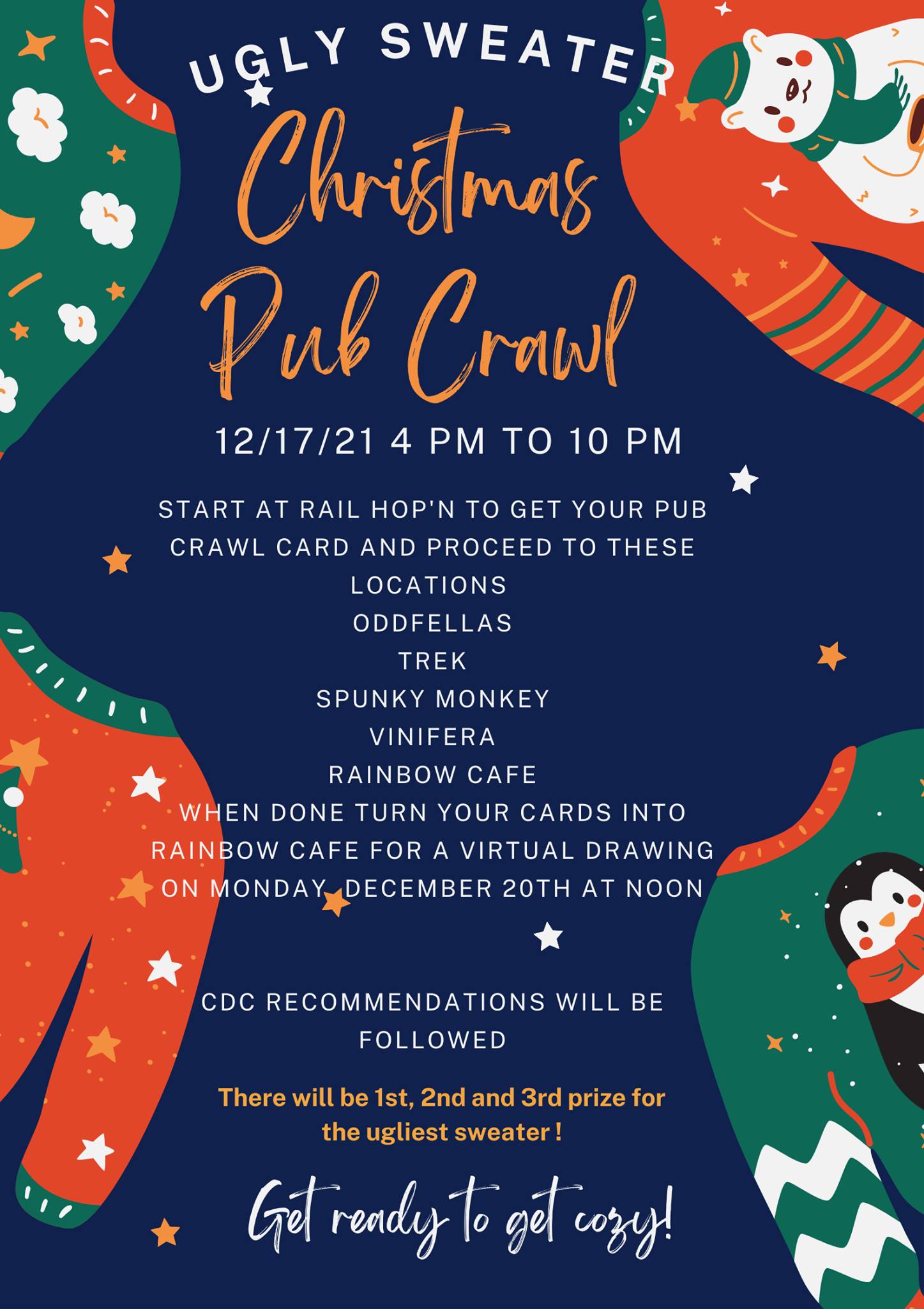 Downtown Auburn - Ugly Sweater Pub Crawl