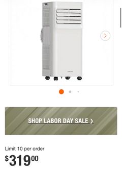  6,000 BTU 115-Volt Smart Portable Air Conditioner Cools 250 sq. ft. with Dehumidifier and Remote, Powered by Hubspace - Image 1
