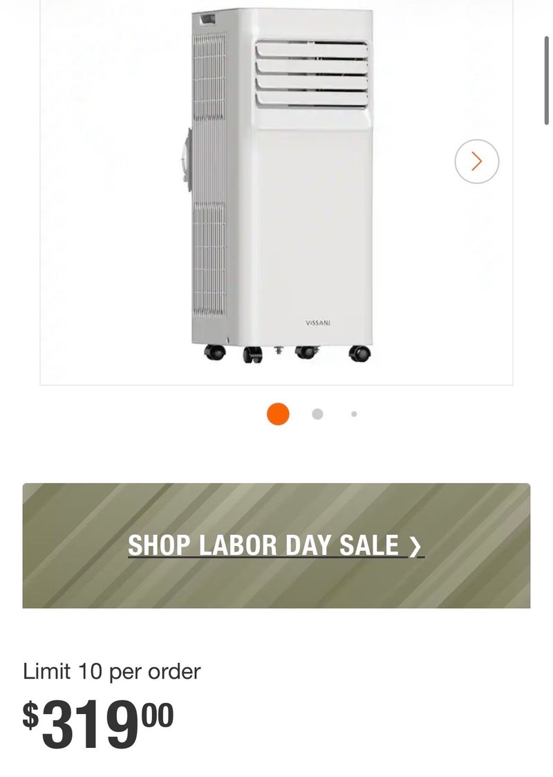 6,000 BTU 115-Volt Smart Portable Air Conditioner Cools 250 sq. ft. with Dehumidifier and Remote, Powered by Hubspace - Image 1