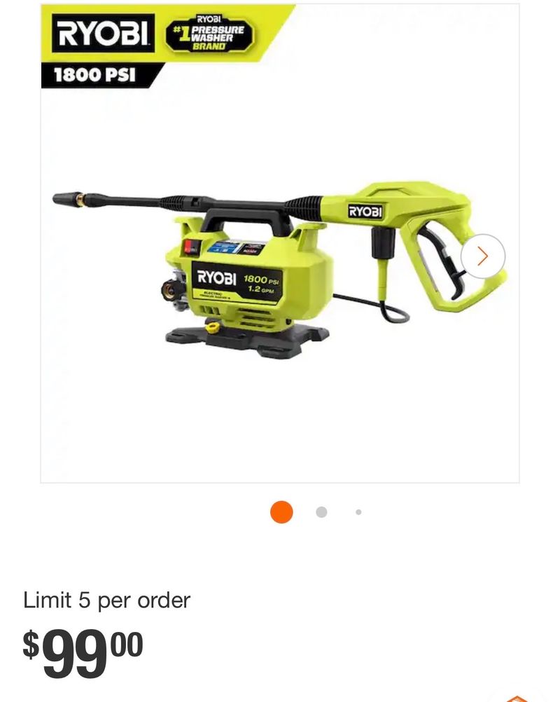 1800 PSI 1.2 GPM Cold Water Corded Electric Pressure Washer - Image 1