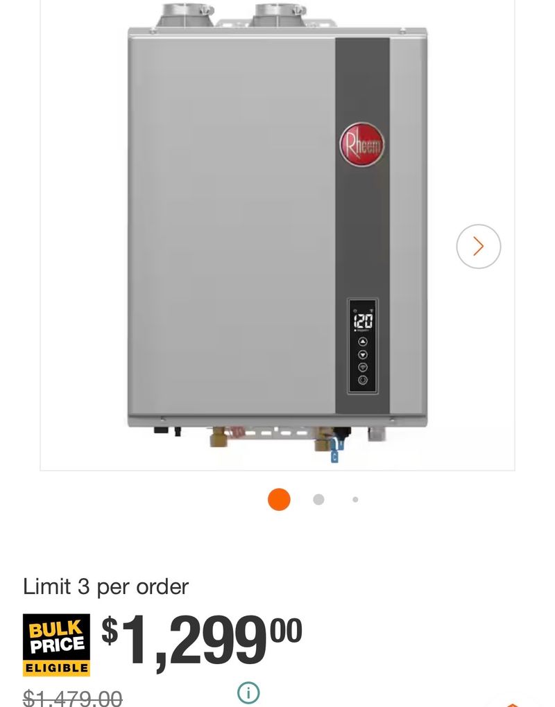 Performance Platinum 9.5 GPM Smart Super High Efficiency Indoor or Outdoor Natural Gas Tankless Water Heater - Image 1