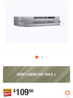 RL6200 Series 30-Inch Ductless Under-Cabinet Range Hood, Stainless Steel Finish - Image 1