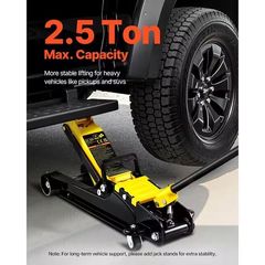 Floor Jack, 2.5 T Low Profile Floor Jack, Heavy-duty Steel Racing Floor Jack with Single Piston Lift Pump, Floor Jack - Image 3