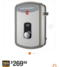 Performance 11 kW 2.15 GPM 240V Self-Modulating Electric Tankless Water Heater - Image 1