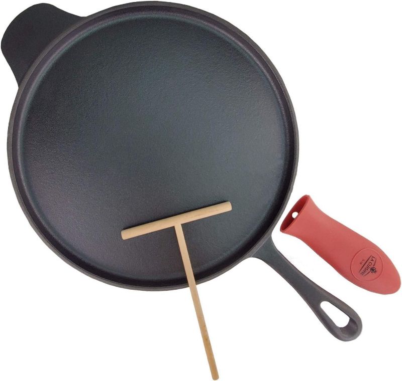 12 inch Electric Crepe Maker by StarBlue with Free Recipes E-Book and Wooden Spatula - Nonstick and Portable Pan, Compact, Easy Clean with On/Off