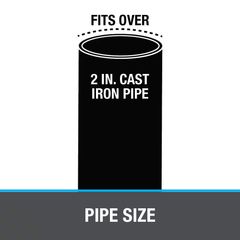 2 in. Round Black Cast Iron Floor Drain - Image 2