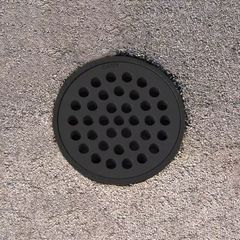 2 in. Round Black Cast Iron Floor Drain - Image 3