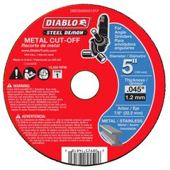 5 in. D X 7/8 in. Steel Metal Cut-Off Disc - Image 1