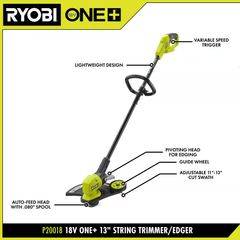 13 in. Cordless Battery String Trimmer/Edger - Image 4