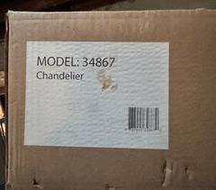 Rustic 8 light Chandelier- New in the box. - Image 1