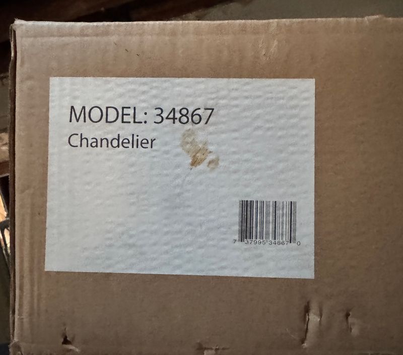 Rustic 8 light Chandelier- New in the box. - Image 1
