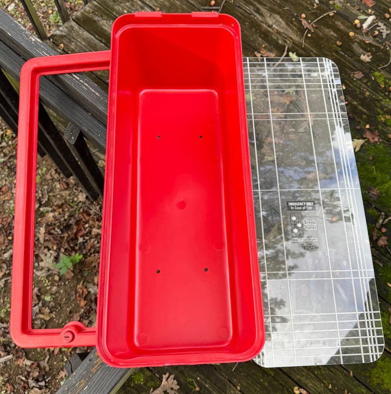 The Chief wall mount Red Fire Extinguisher storage box - Image 1