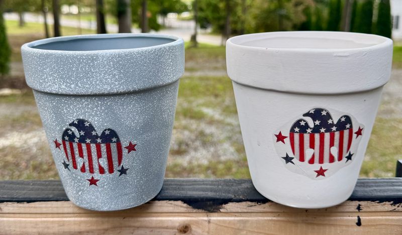 Americana Ceramic Flower Pots - Image 1