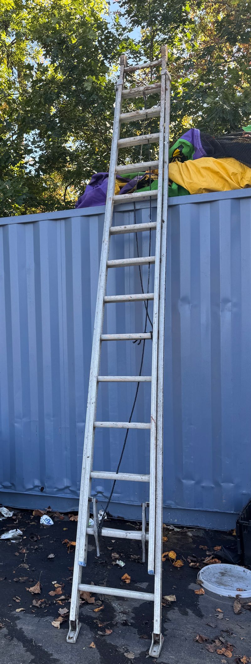 36 (or maybe 40) foot aluminum extension ladder - Image 1