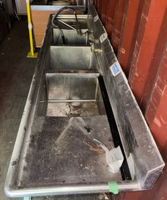 3 Part NSF Commercial Kitchen Sink - Image 2