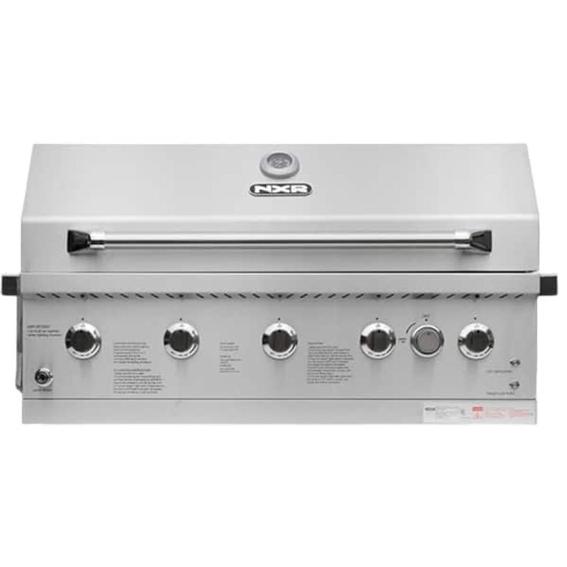 NXR 37 in. 5-Burner Built-In Gas Grill in Stainless Steel with Infrared and Rotisserie Burner - Image 1