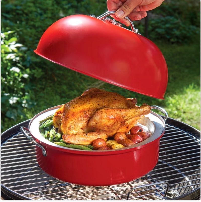 Nordic Ware Deluxe Kettle Smoker with 5 Woodchip Varieties - Image 1