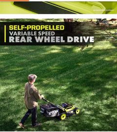 RYOBIONE+ HP 18V Brushless 20 in. Cordless Battery Walk Behind Self-Propelled Lawn Mower - Image 4