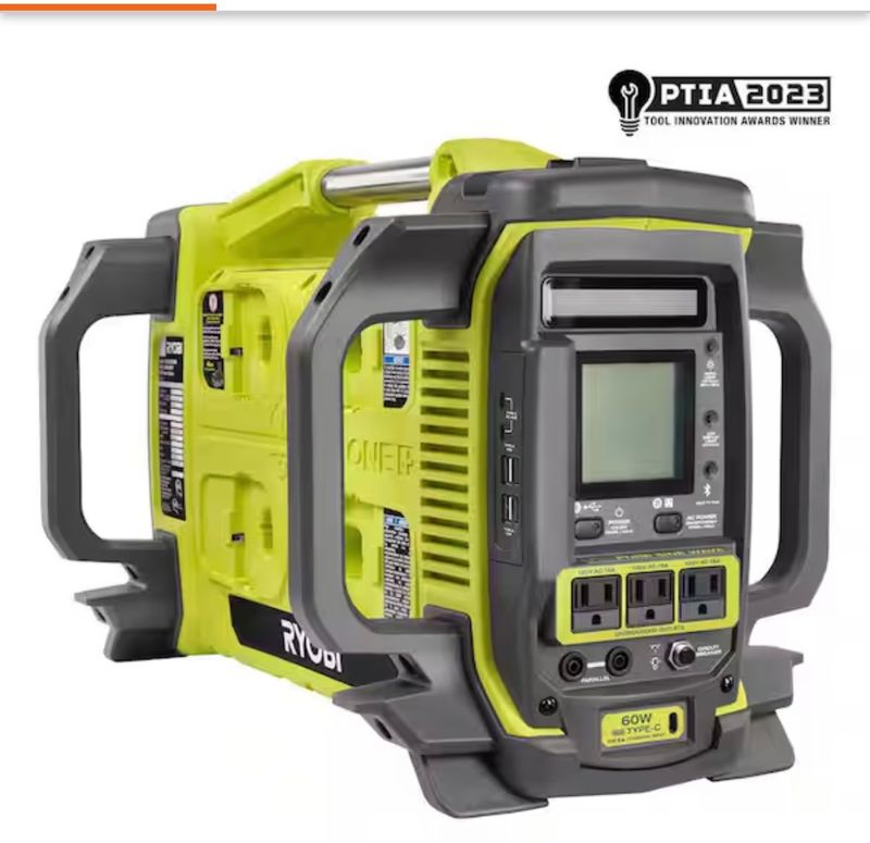 RYOBI18V ONE+ 1800-Watt Portable Battery Inverter Power Station/8-Port Charger (Tool Only) - Image 1