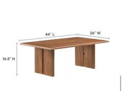 MODWAYAmistad 44" in Walnut Rectangle Wood Coffee Table - Image 3