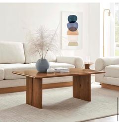 MODWAYAmistad 44" in Walnut Rectangle Wood Coffee Table - Image 4