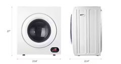 SIMZLIFE MSRP $4103.5 cu. ft. Vented Front Load Stackable Electric Compact Dryer in White with Multiple Drying Modes - Image 5