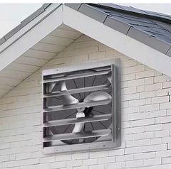 VEVOR24 in. Wall Mount Shutter Exhaust Fan,Auto Louvers,Silver Steel Housing,Low Noise AC Motor,7030 CFM - Image 6