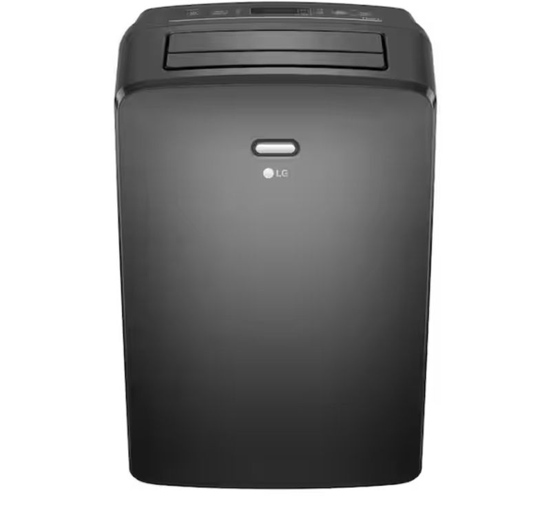 LG8,000 (DOE) BTU 115-Volt Portable Air Conditioner Unit Cools 350 sq. ft. with Dehumidifier and Wi-Fi in Gray - Image 1