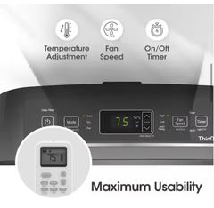 LG8,000 (DOE) BTU 115-Volt Portable Air Conditioner Unit Cools 350 sq. ft. with Dehumidifier and Wi-Fi in Gray - Image 3