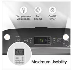 LG8,000 (DOE) BTU 115-Volt Portable Air Conditioner Unit Cools 350 sq. ft. with Dehumidifier and Wi-Fi in Gray - Image 4