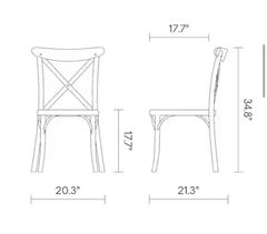  LagoonStackable X Salmon Dining Chair - Image 3