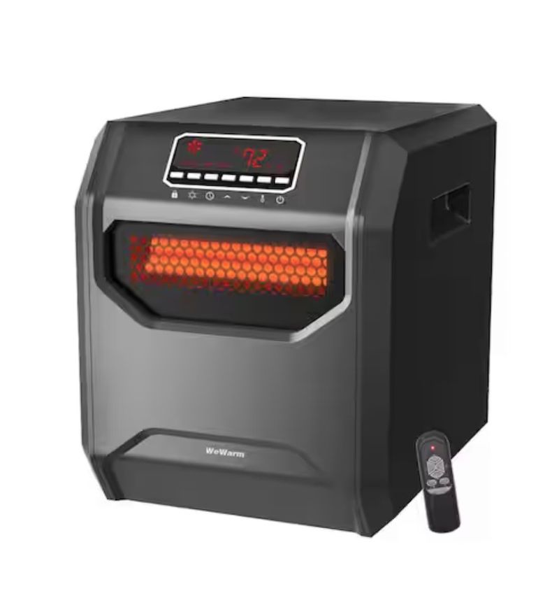  WeWarmElectric 6 Element Infrared Space Heater Black Plastic - Image 1