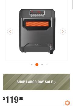  WeWarmElectric 6 Element Infrared Space Heater Black Plastic - Image 2