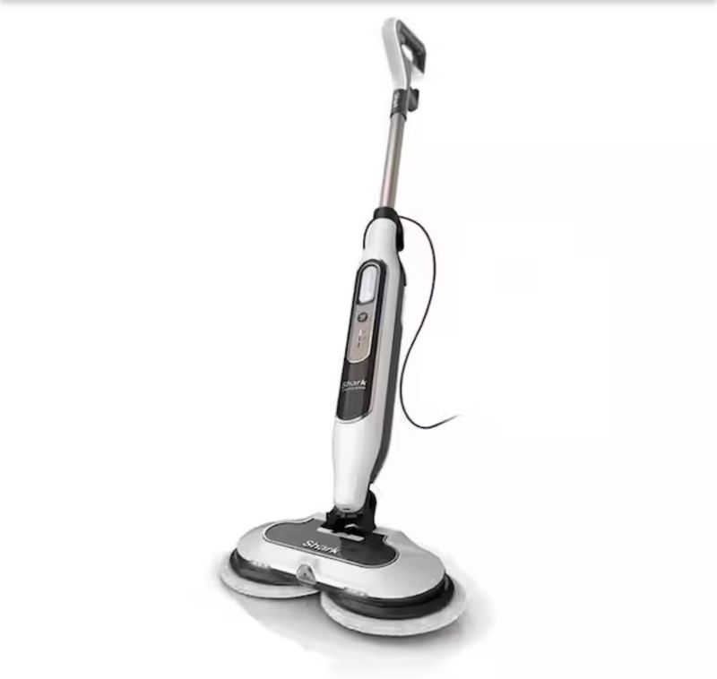 SharkSteam and Scrub Corded Steam Mop and Cleaner for Hard Floors White with Steam Blaster Technology that scrubs sanitizes - Image 1