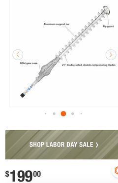 ECHO21 in. Mid-Reach Hedge Trimmer Attachment for ECHO Gas or Battery Pro Attachment Series - Image 2