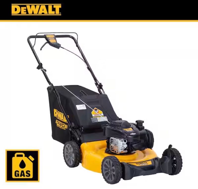 DEWALT21 in. 150cc Briggs and Stratton 625ex Engine Rear Wheel Drive 2-in-1 Gas Self Propelled Walk Behind Lawn Mower - Image 1