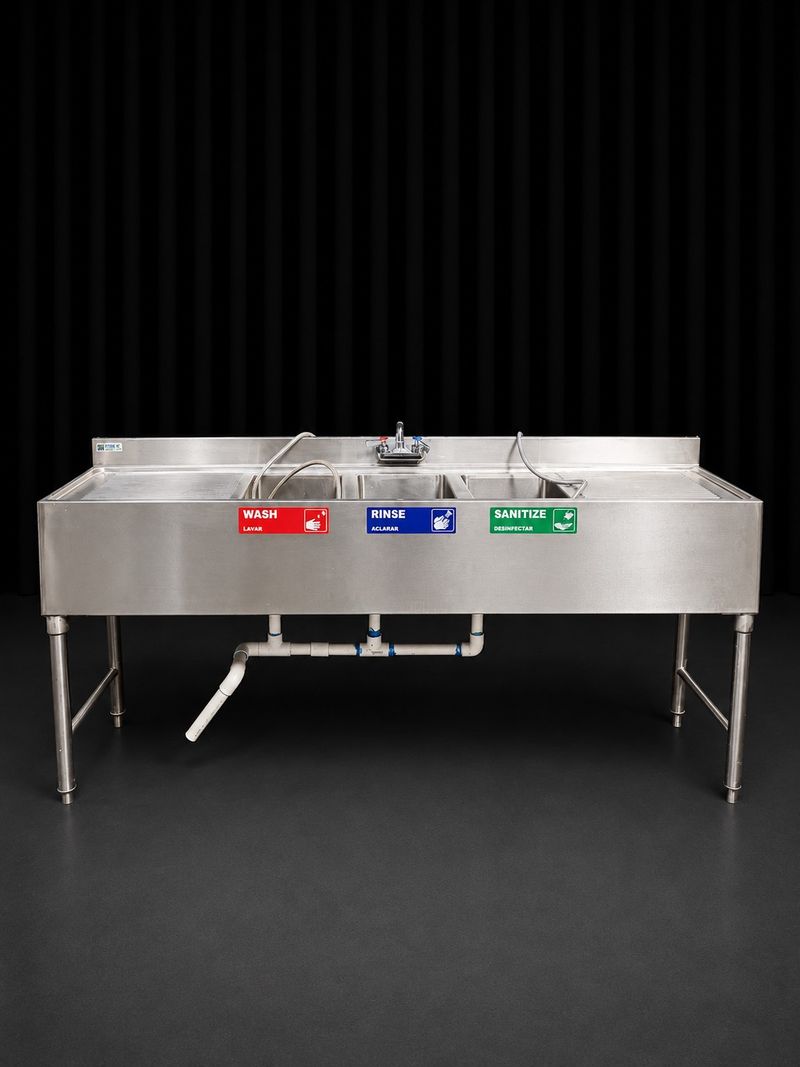 Stainless Steel Commercial 3-Compartment Sink - Image 1