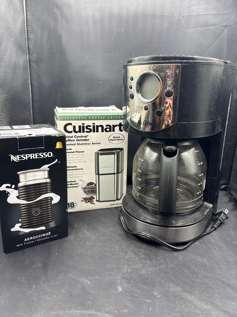Mr. Coffee Brewer with Cuisinart Coffee Grinder and Nespresso Frother - Image 1