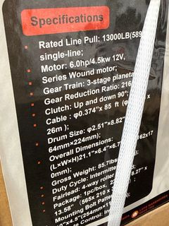 13,000 pound Electric Winch - Image 3