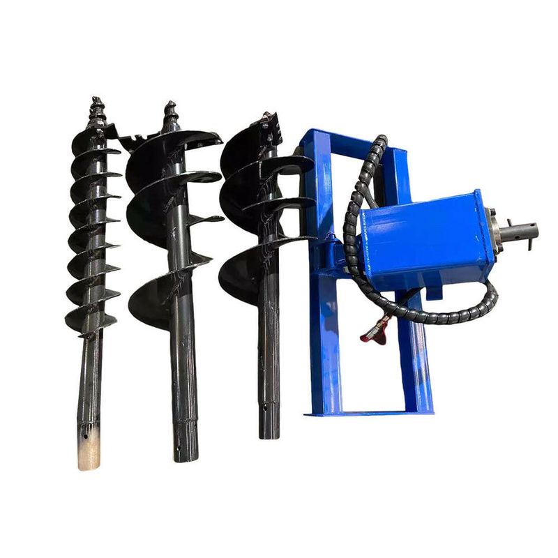 Blue 2026 Hydraulic Skid Steer Auger with Bits - Image 1