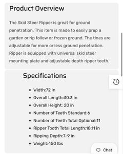 72 Inch Ripper for Skid Steer - Image 3