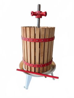 Wood and Metal Fruit Wine Press - Image 1