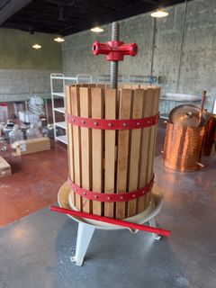 Wood and Metal Fruit Wine Press - Image 2