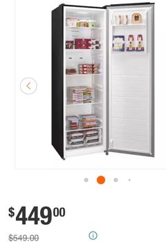 Vissani 11 cu. ft. Convertible Upright Freezer in Stainless Look with Adjustable Shelving, Garage Ready MDUF11SS5 - Image 2