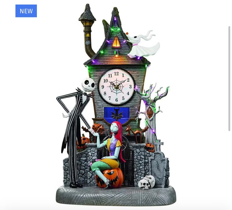 Disney Costco Nightmare before Christmas NBC Animated Clock Tower with Lights & Music - Image 1