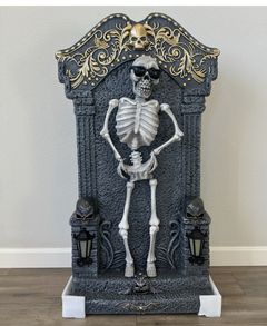 Halloween 3 Ft Animated Skeleton Tombstone With Music & Lights - Image 1