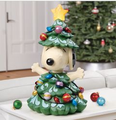 Peanuts15" Peanuts Snoopy Tree with LED Light Statue by Jim Shore - Image 1