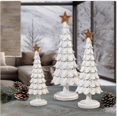 Wood Inspired Holiday Trees, Set of 3 - Image 2