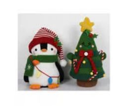 Christmas Knit Characters Assortment- Set Of 2 - Image 1