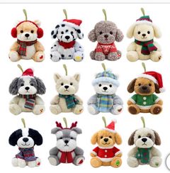 Plush Ornament Advent Calendar, Set of 12 - Image 1
